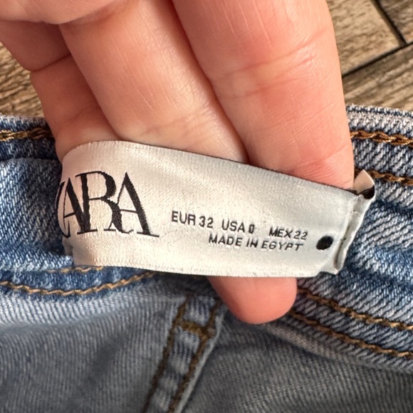 Zara Light Blue Flare & Wide Leg Jeans - Picture 2 of 9